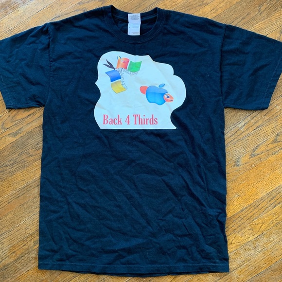 VTG Microsoft Vs. Apple “Back 4 Thirds” Shirt Sz M - Picture 1 of 8